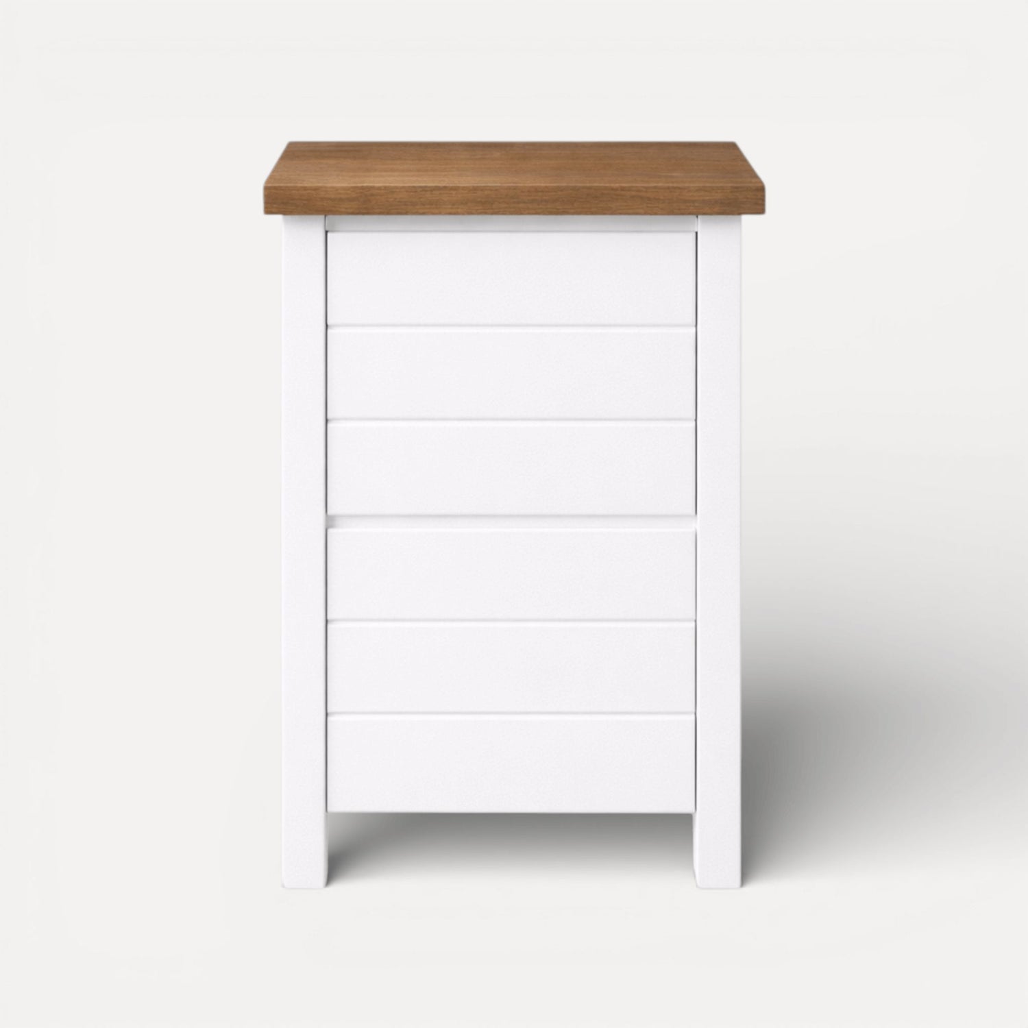Coast Bedside L450mm - 2 Drawer Bedroom Furniture Beachwood Designs White &amp; Weathered Oak 