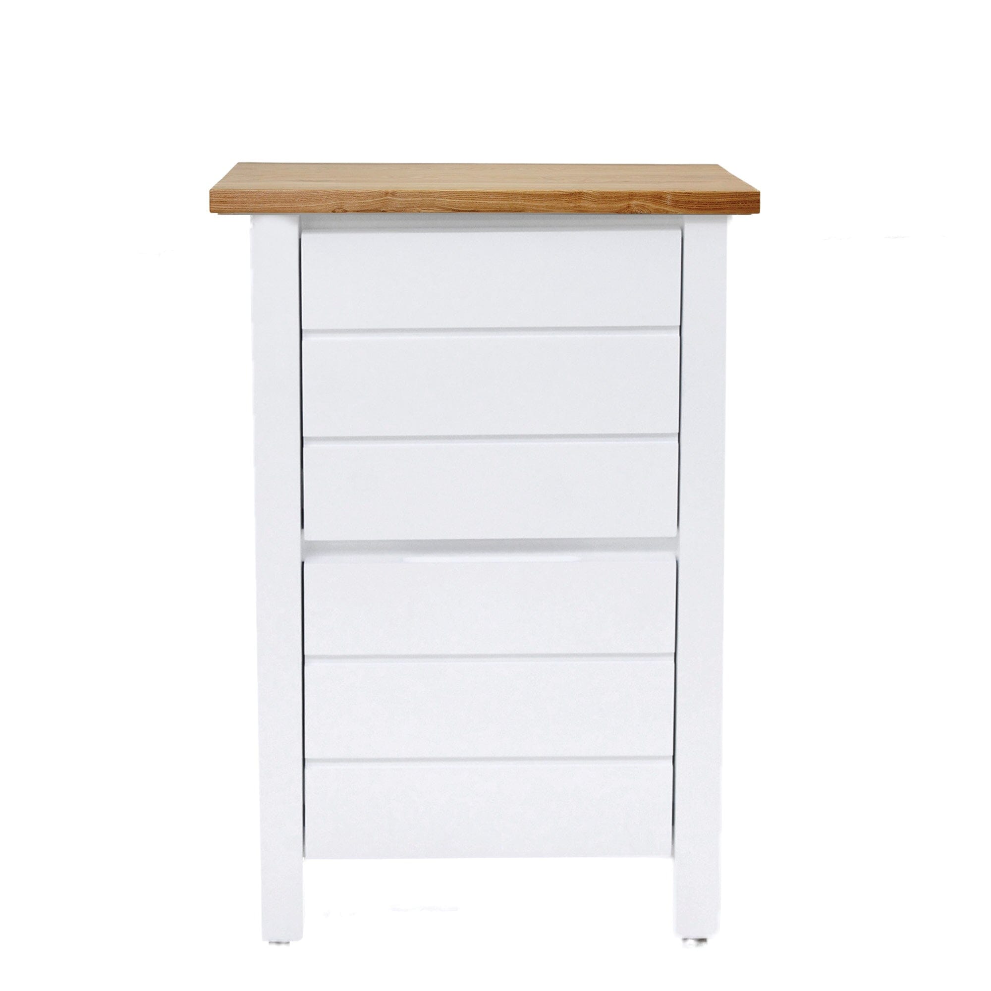 Coast Bedside L450mm - 2 Drawer Bedroom Furniture Beachwood Designs White &amp; Weathered Oak 