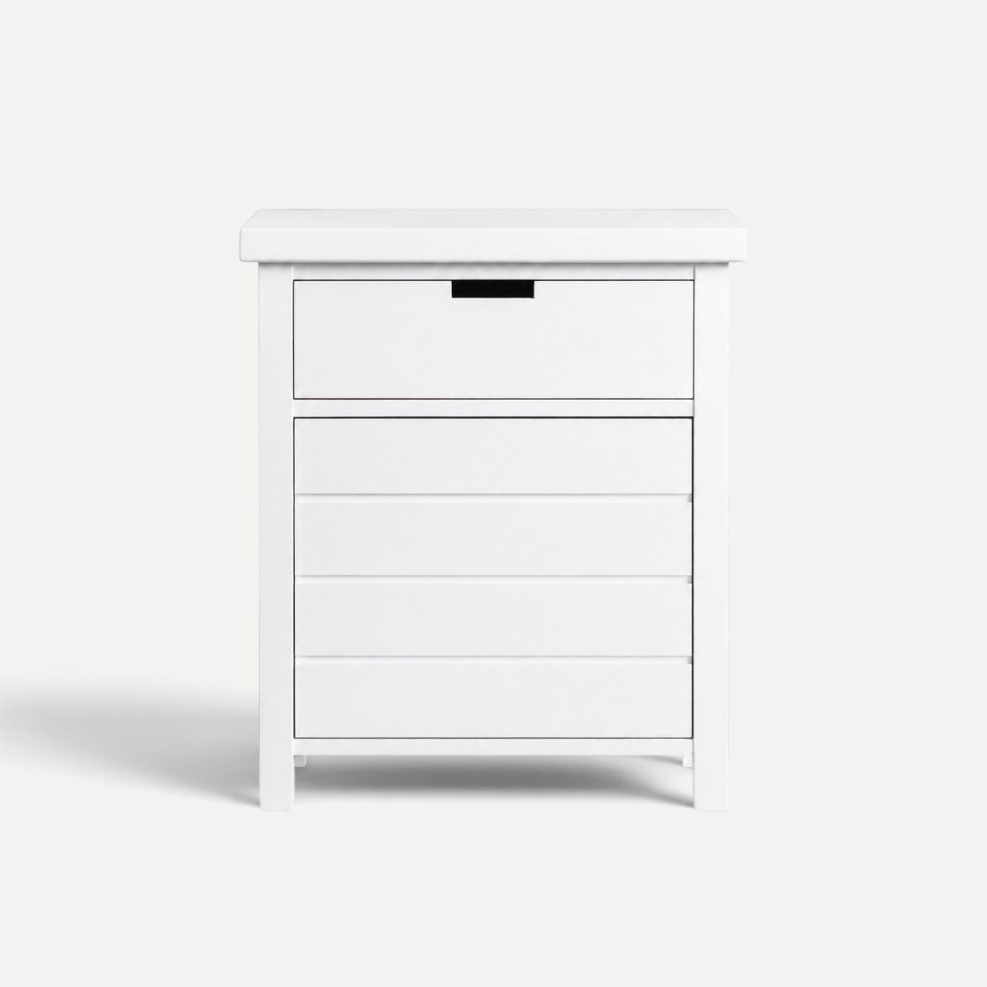 Coast Bedside L600mm - 1 Drawer &amp; Door Bedroom Furniture Beachwood Designs White 