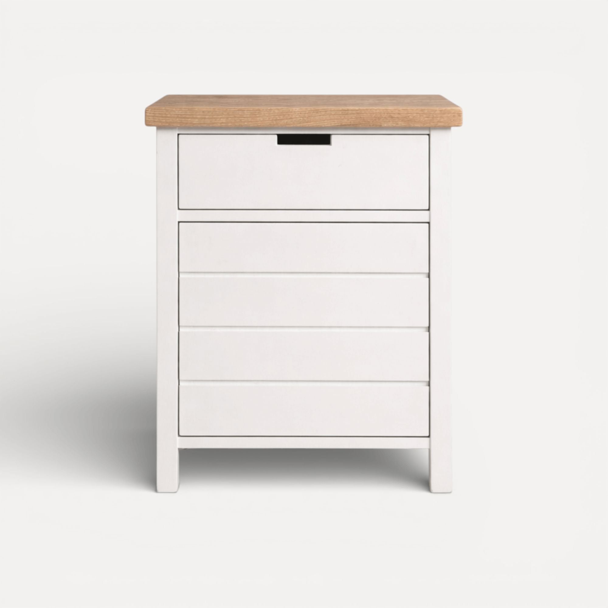 Coast Bedside L600mm - 1 Drawer &amp; Door Bedroom Furniture Beachwood Designs White &amp; Limed Ash 