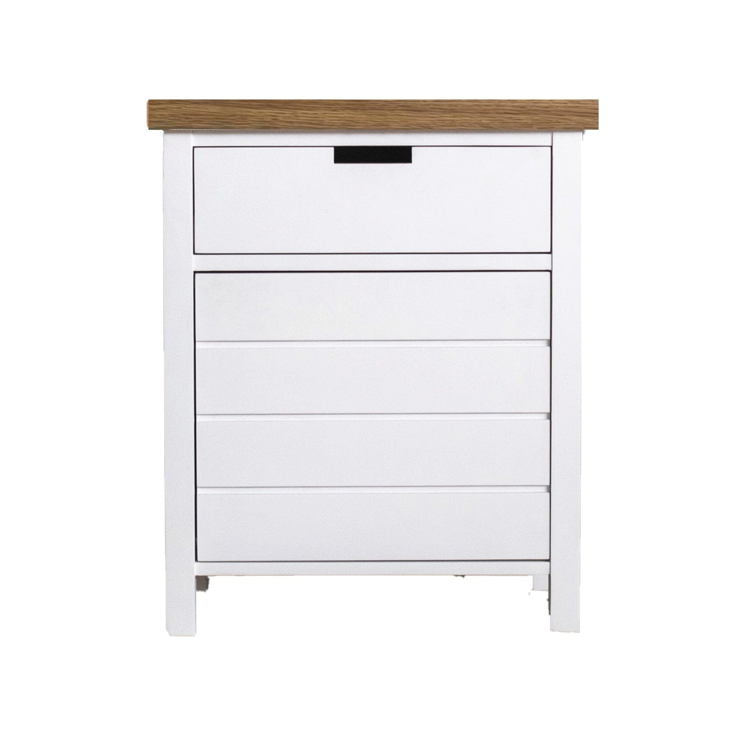 Coast Bedside L600mm - 1 Drawer &amp; Door Bedroom Furniture Beachwood Designs White &amp; Weathered Oak 