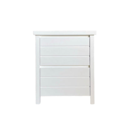 Coast Bedside L600mm - 2 Drawer Bedroom Furniture Beachwood Designs White 