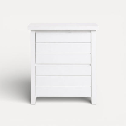 Coast Bedside L600mm - 2 Drawer Bedroom Furniture Beachwood Designs White 