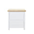 Coast Bedside L600mm - 2 Drawer Bedroom Furniture Beachwood Designs White & Limed Ash 