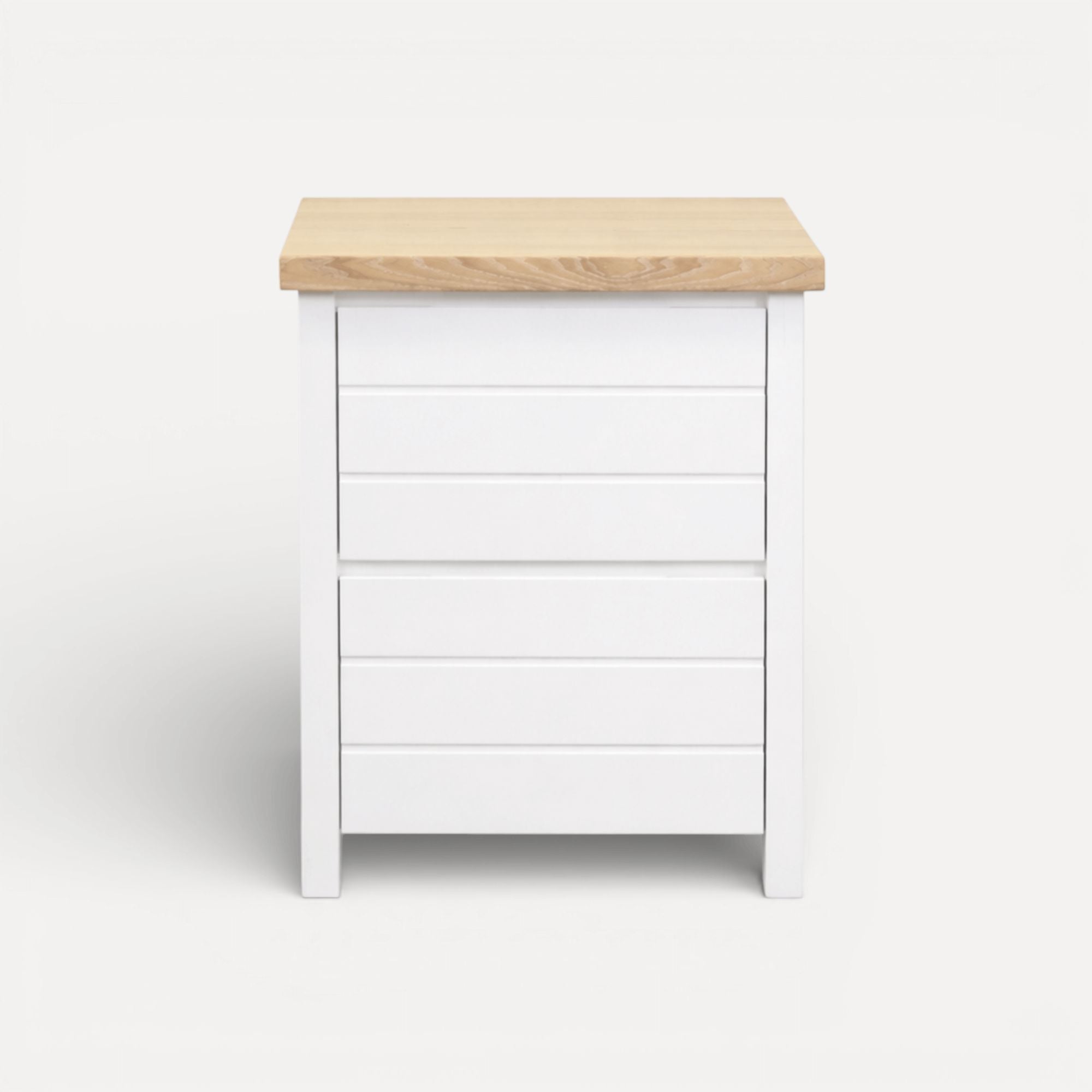 Coast Bedside L600mm - 2 Drawer Bedroom Furniture Beachwood Designs White &amp; Limed Ash 