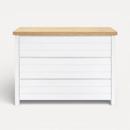 Coast Chest of Drawers L1000mm Bedroom Furniture Beachwood Designs White &amp; Limed Ash 