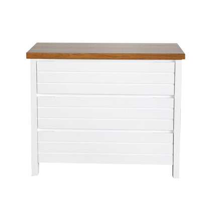 Coast Chest of Drawers L1000mm Bedroom Furniture Beachwood Designs White &amp; Weathered Oak 