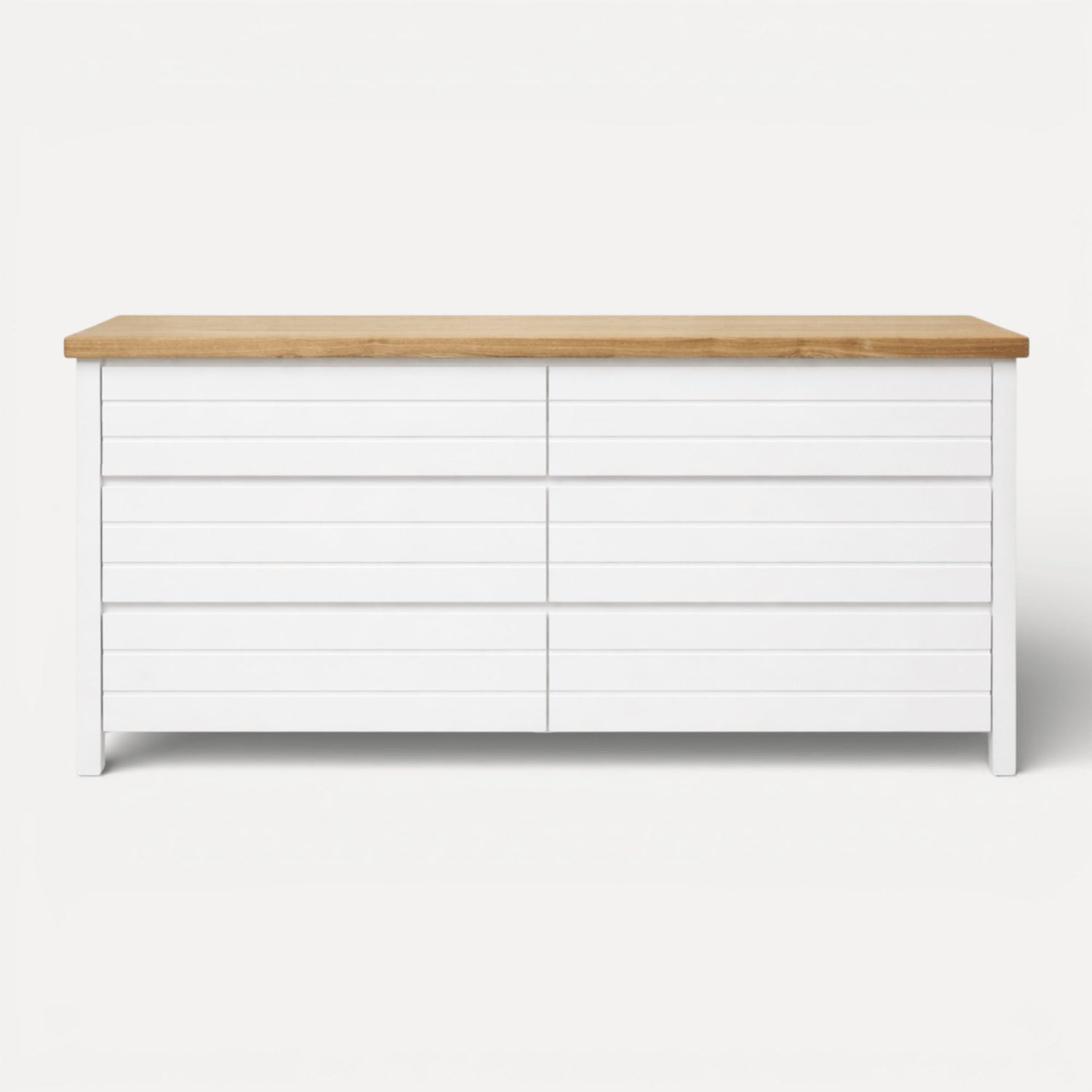 Coast Chest of Drawers L1800mm Bedroom Furniture Beachwood Designs White &amp; Limed Ash 