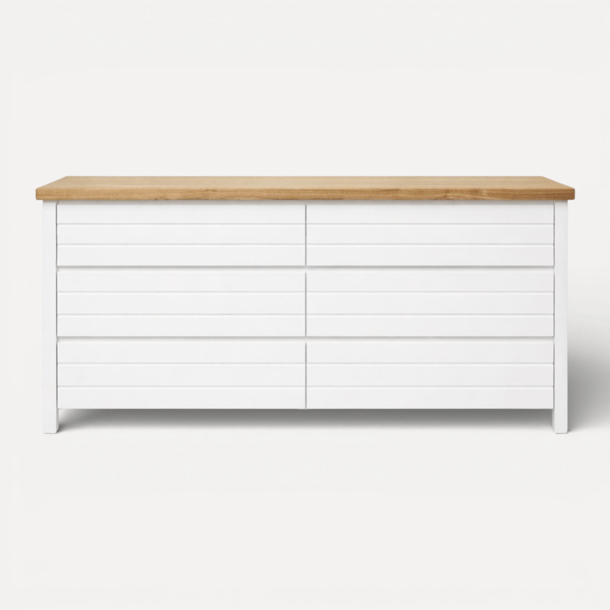 Coast Chest of Drawers L1800mm Bedroom Furniture Beachwood Designs White &amp; Limed Ash 