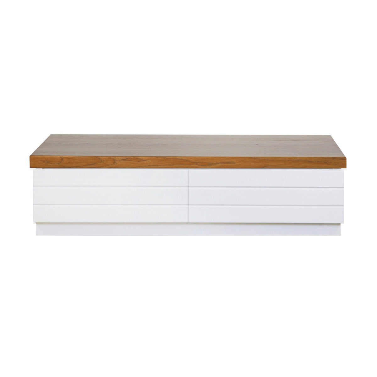 Coast End of Bed Unit - King Bedroom Furniture Beachwood Designs White &amp; Weathered Oak