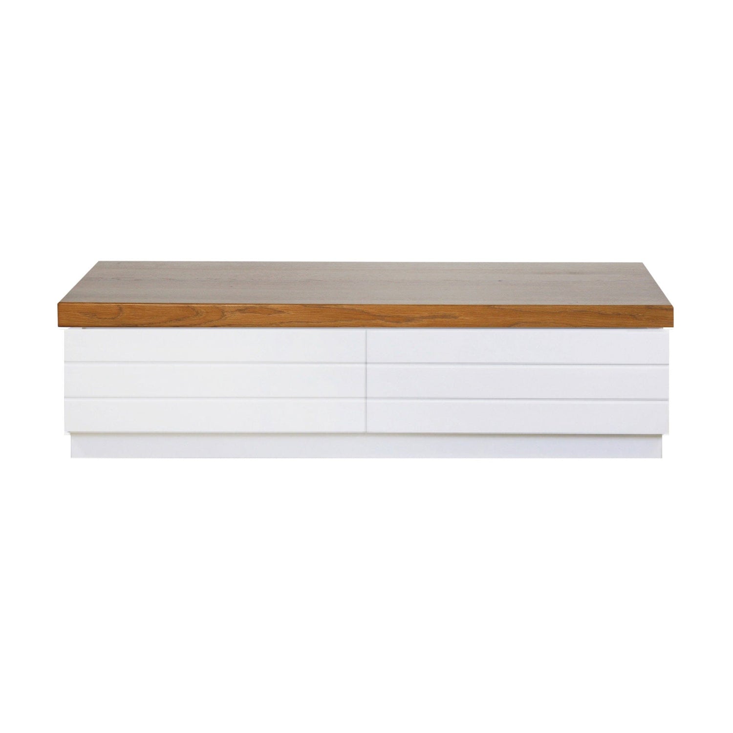 Coast End of Bed Unit - King Bedroom Furniture Beachwood Designs White &amp; Weathered Oak 