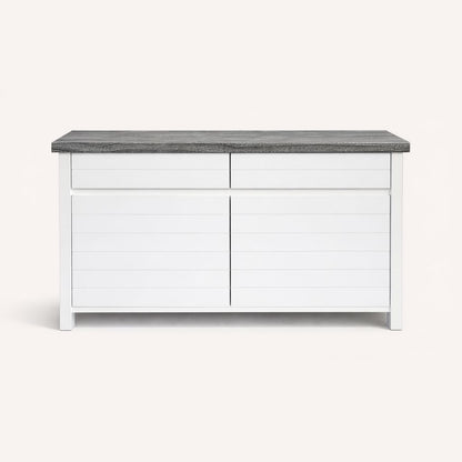 Coast Sideboard L1300mm Living Furniture Beachwood Designs White &amp; Grey Limed 
