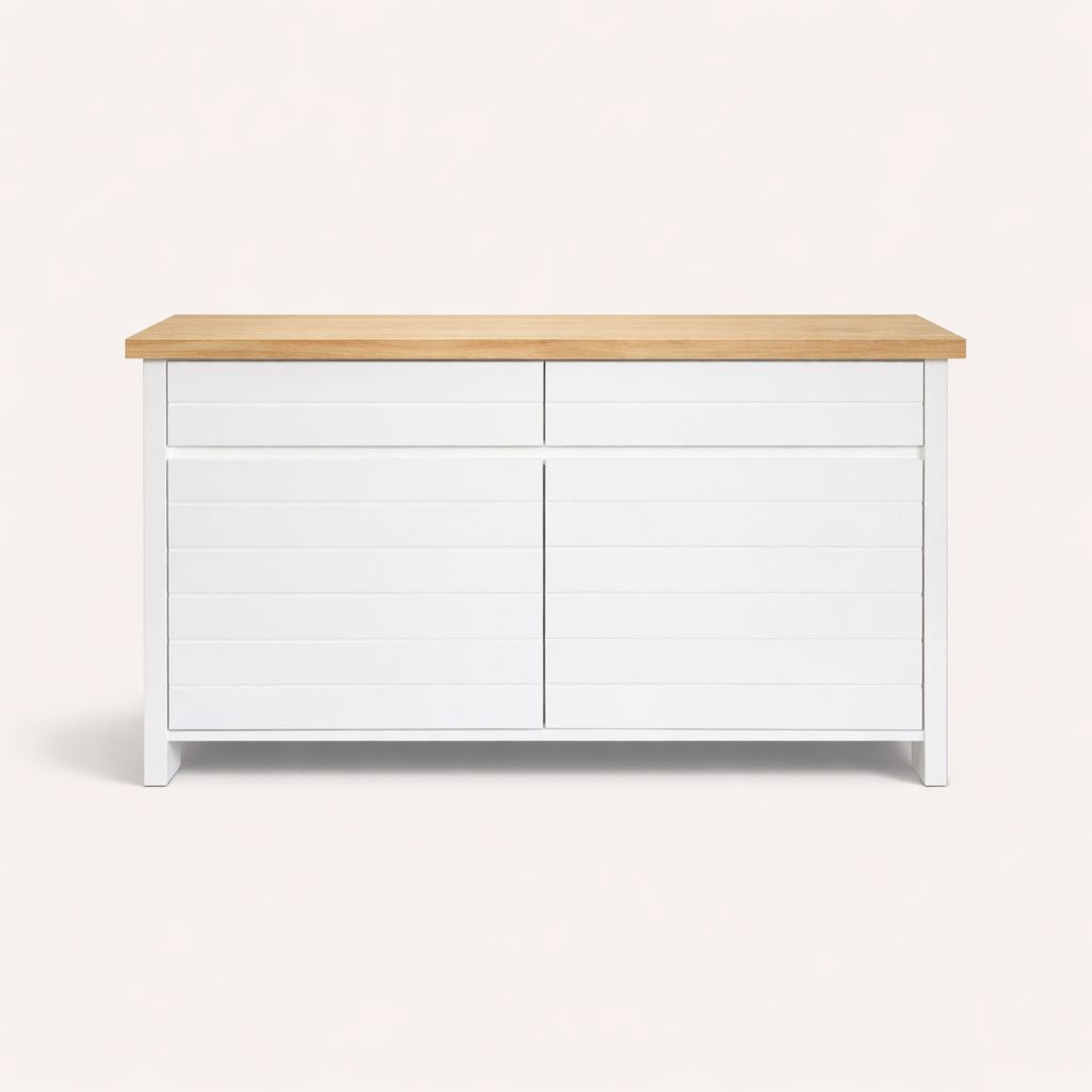 Coast Sideboard L1300mm Living Furniture Beachwood Designs White &amp; Limed Ash 