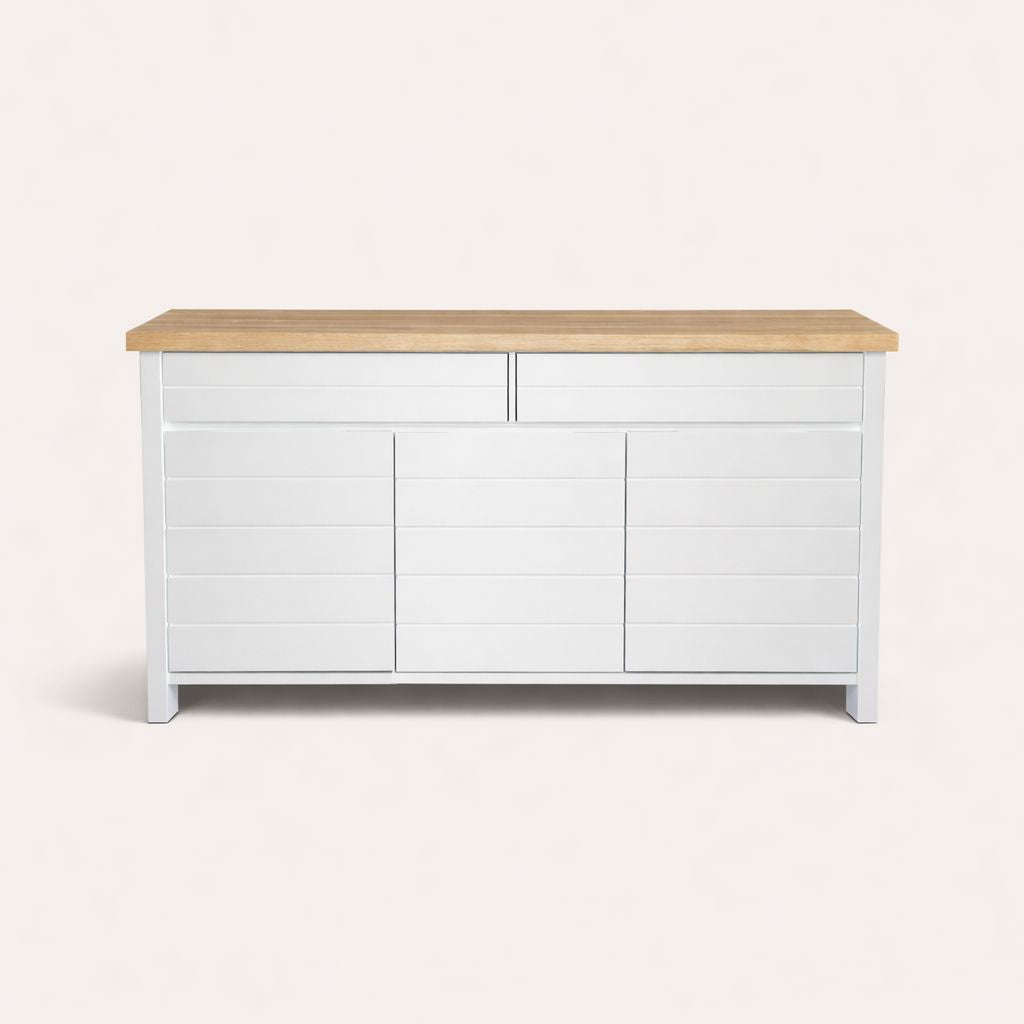 Coast Sideboard L1600mm Living Furniture Beachwood Designs White & Limed Ash