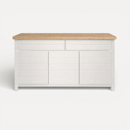 Coast Sideboard L1600mm Living Furniture Beachwood Designs White &amp; Limed Ash 