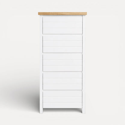 Coast Tall Boy L700mm Bedroom Furniture Beachwood Designs White &amp; Limed Ash 