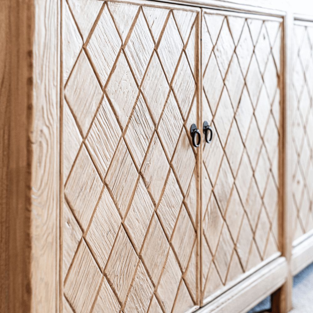 Criss Cross Elm Sideboard L2240mm Living Furniture Beachwood Designs 