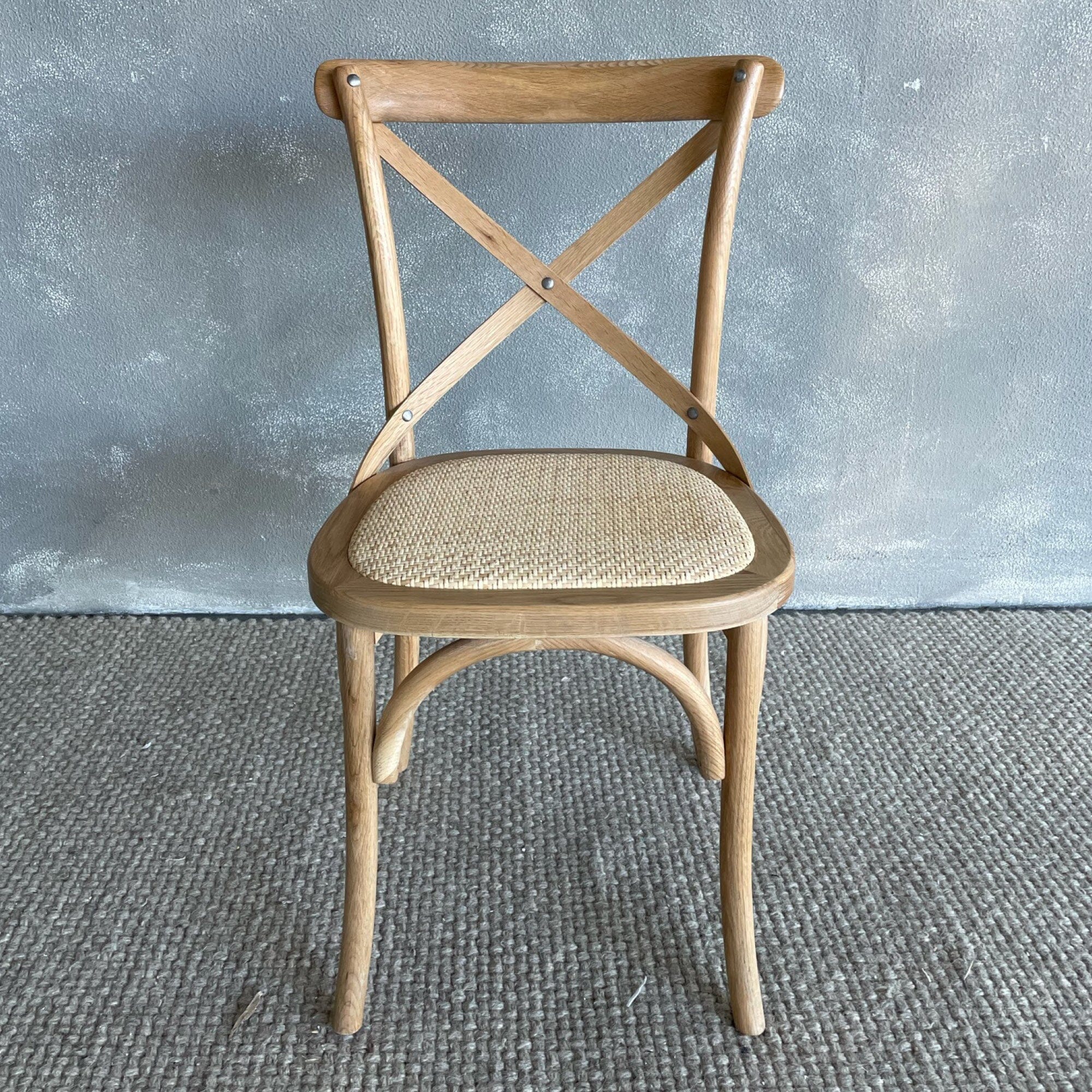 Cross Back Dining Chair Beachwood Designs Natural Oak 