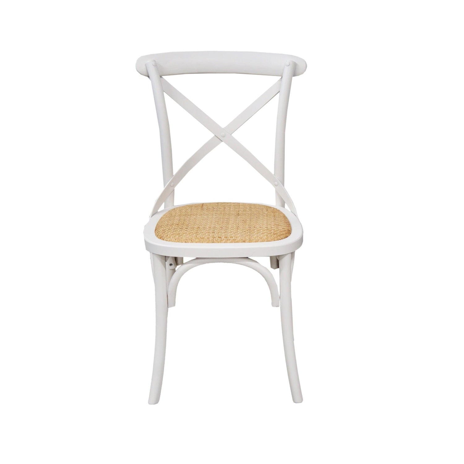 Cross Back Dining Chair Beachwood Designs White 
