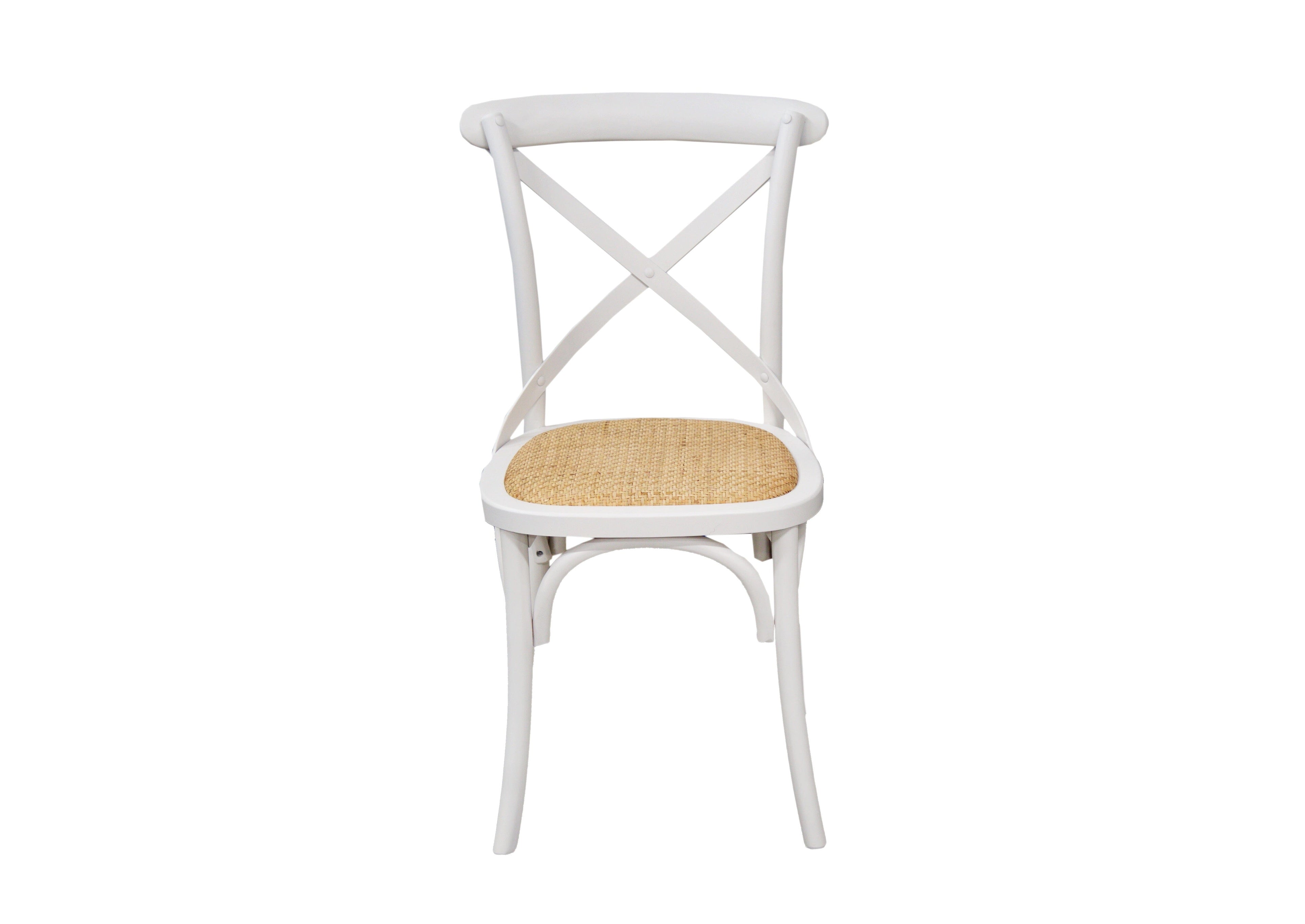 Cross Back Dining Chair Dining Furniture Beachwood Designs White 