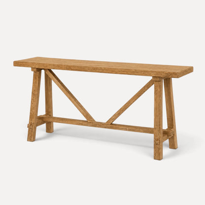 Cross Strut Elm Console 1800L - Natural Beachwood Designs 