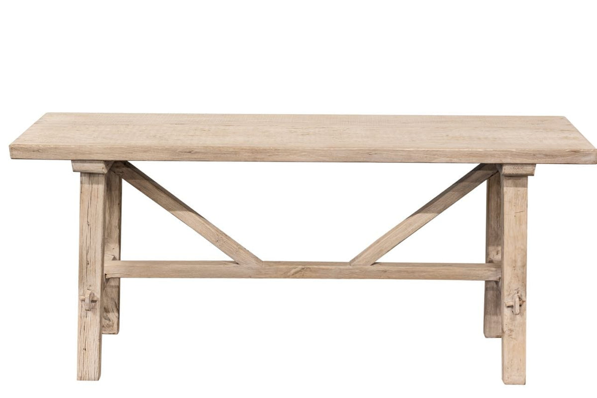 Cross Strut Elm Console 1800L - Natural Beachwood Designs 