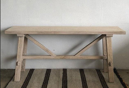 Cross Strut Elm Console 1800L - Natural Beachwood Designs 