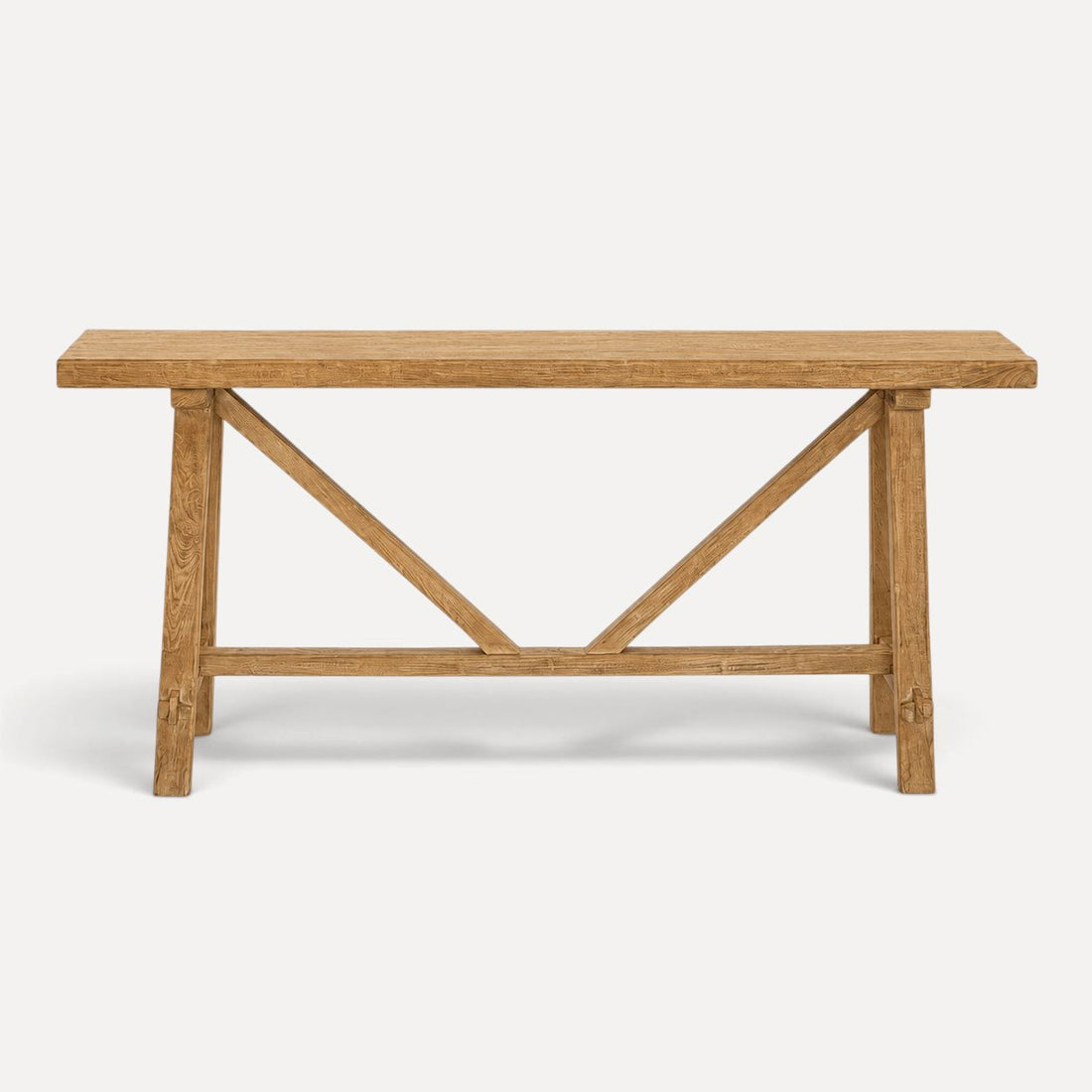 Cross Strut Elm Console 1800L - Natural Beachwood Designs 