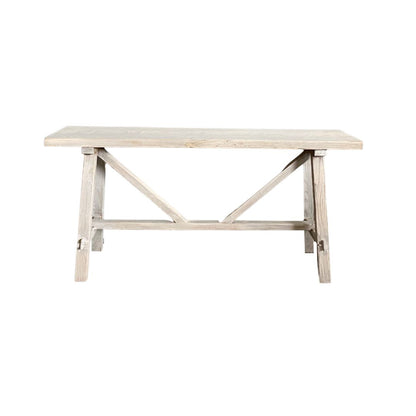 Cross Strut Elm Console L1600mm Living Furniture Beachwood Designs Grey Wash 