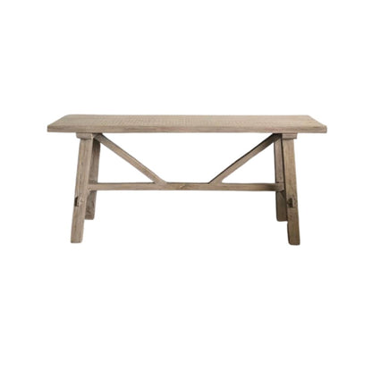 Cross Strut Elm Console L1600mm Living Furniture Beachwood Designs Vintage Grey Elm 