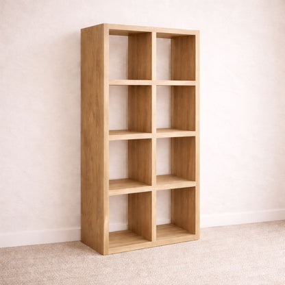 Cube Bookcase - 4 x 2 Office &amp; Storage Furniture Beachwood Designs Natural Oak 