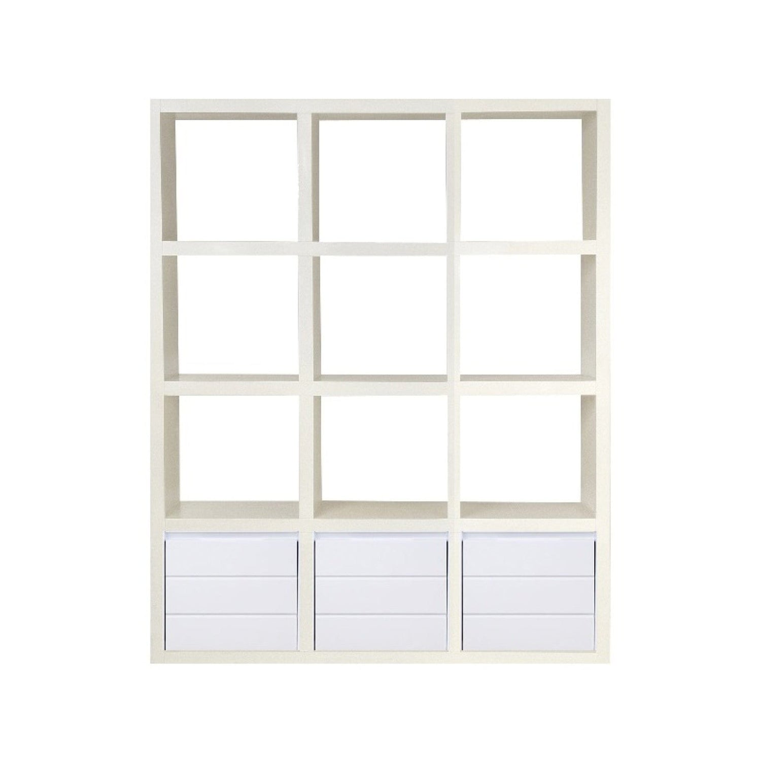 Cube Bookcase - 4 x 3 with Drawer Base Office &amp; Storage Furniture Beachwood Designs White 