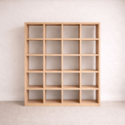 Cube Bookcase - 5 x 4 Office &amp; Storage Furniture Beachwood Designs Limed Ash 