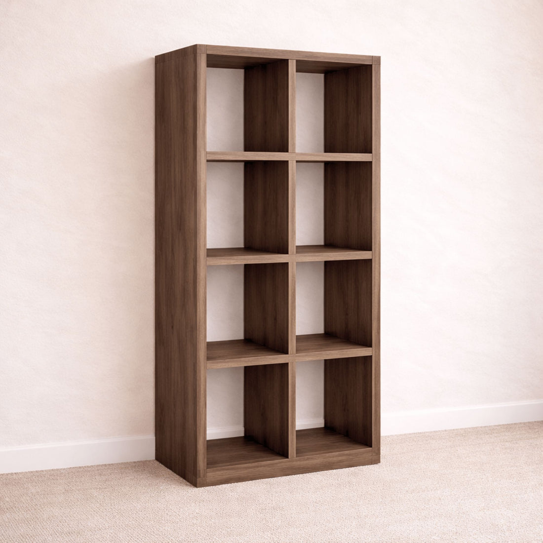 Cube Shelving (4 high x 2 wide) Beachwood Designs Weathered Oak