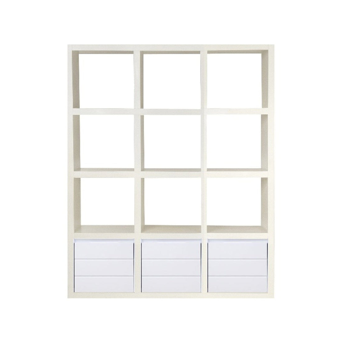 Cube Shelving with Drawers (3 high x 3 wide) Office & Storage Furniture Beachwood Designs White