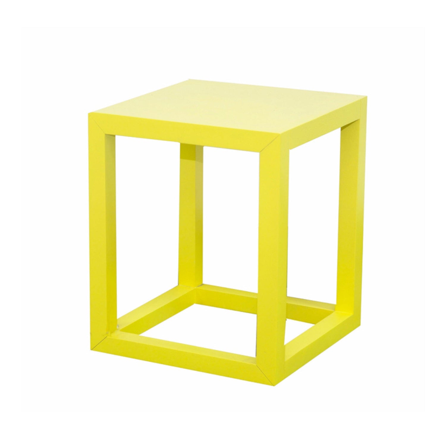 Cubic Side Table Living Furniture Beachwood Designs Yellow 