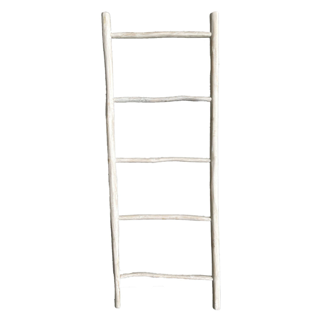 Driftwood Timber Ladder - Medium Homewares Beachwood Designs White Wash