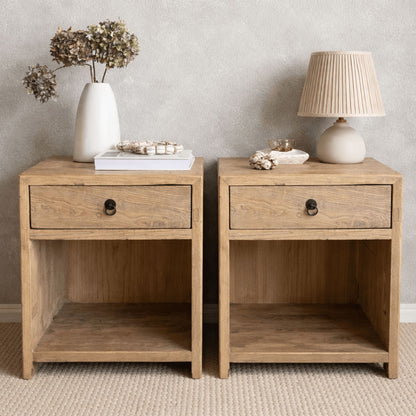 Elm Bedside L500mm - 1 Drawer Bedroom Furniture Beachwood Designs 