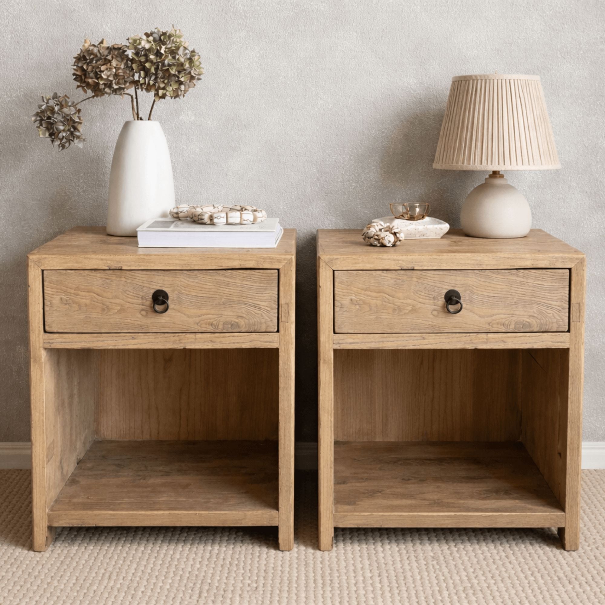 Elm Bedside L500mm - 1 Drawer Bedroom Furniture Beachwood Designs 