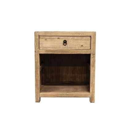 Elm Bedside L500mm - 1 Drawer Bedroom Furniture Beachwood Designs Natural Elm 