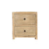 Elm Bedside L550mm - 2 Drawer Bedroom Furniture Beachwood Designs Natural Elm 