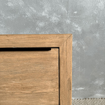 Elm Bedside Table L660mm - 2 Drawers Bedroom Furniture Beachwood Designs 