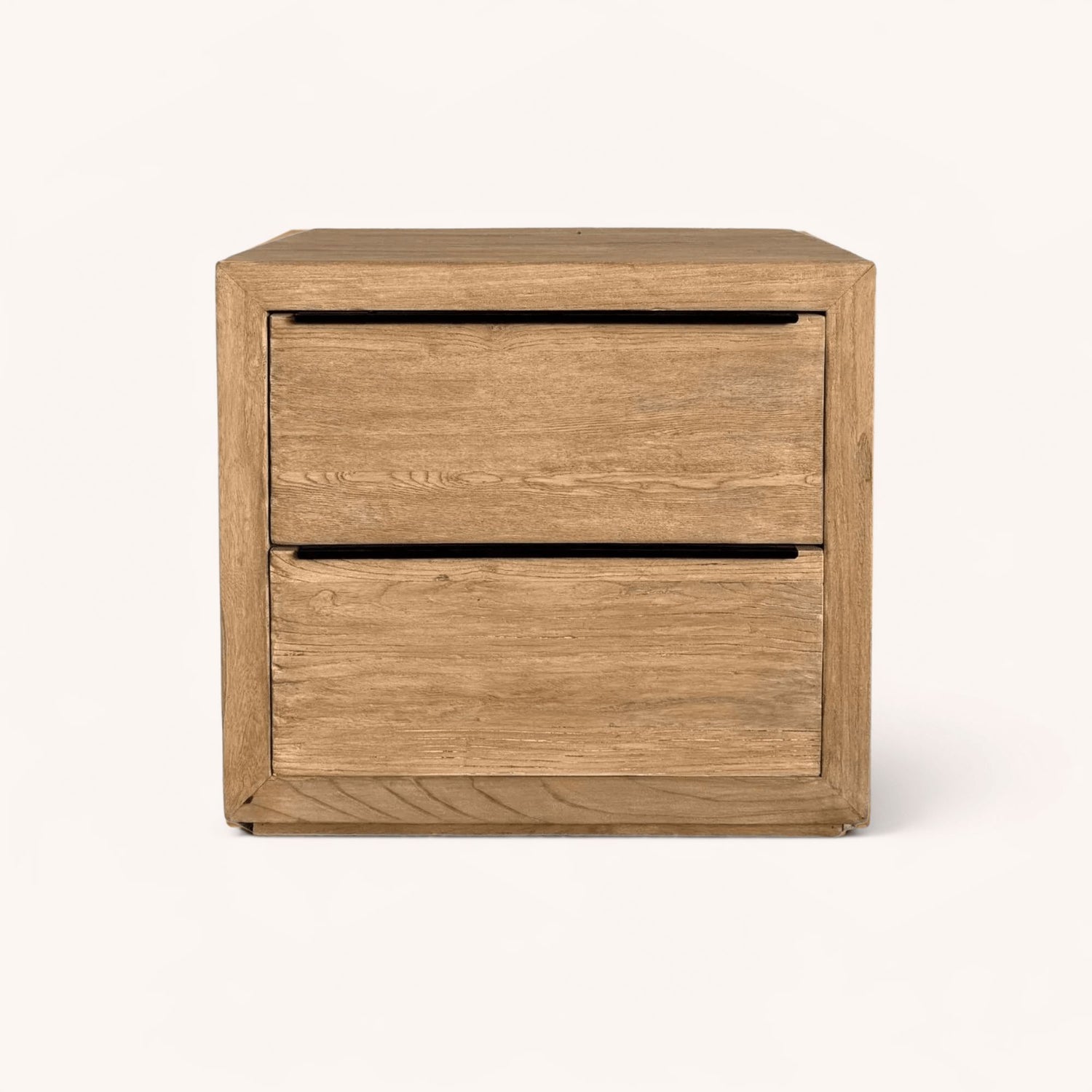 Elm Bedside Table L660mm - 2 Drawers Bedroom Furniture Beachwood Designs 