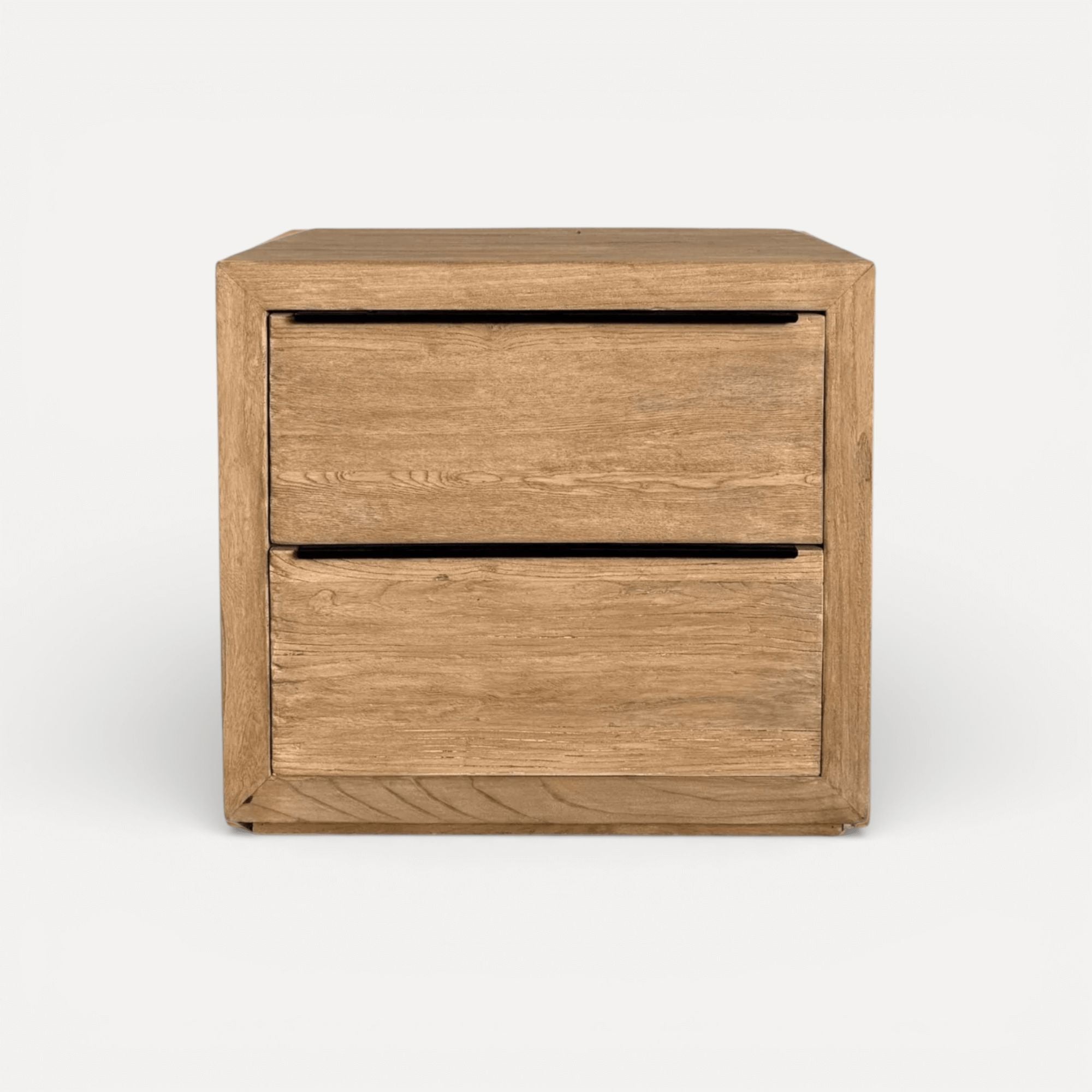 Elm Bedside Table L660mm - 2 Drawers Bedroom Furniture Beachwood Designs 