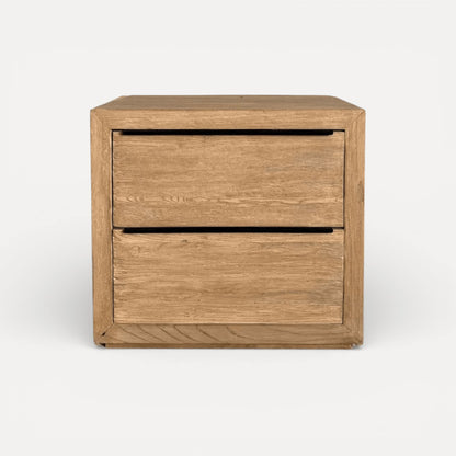 Elm Bedside Table L660mm - 2 Drawers Bedroom Furniture Beachwood Designs 