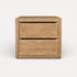 Elm Bedside Table L660mm - 2 Drawers Bedroom Furniture Beachwood Designs 