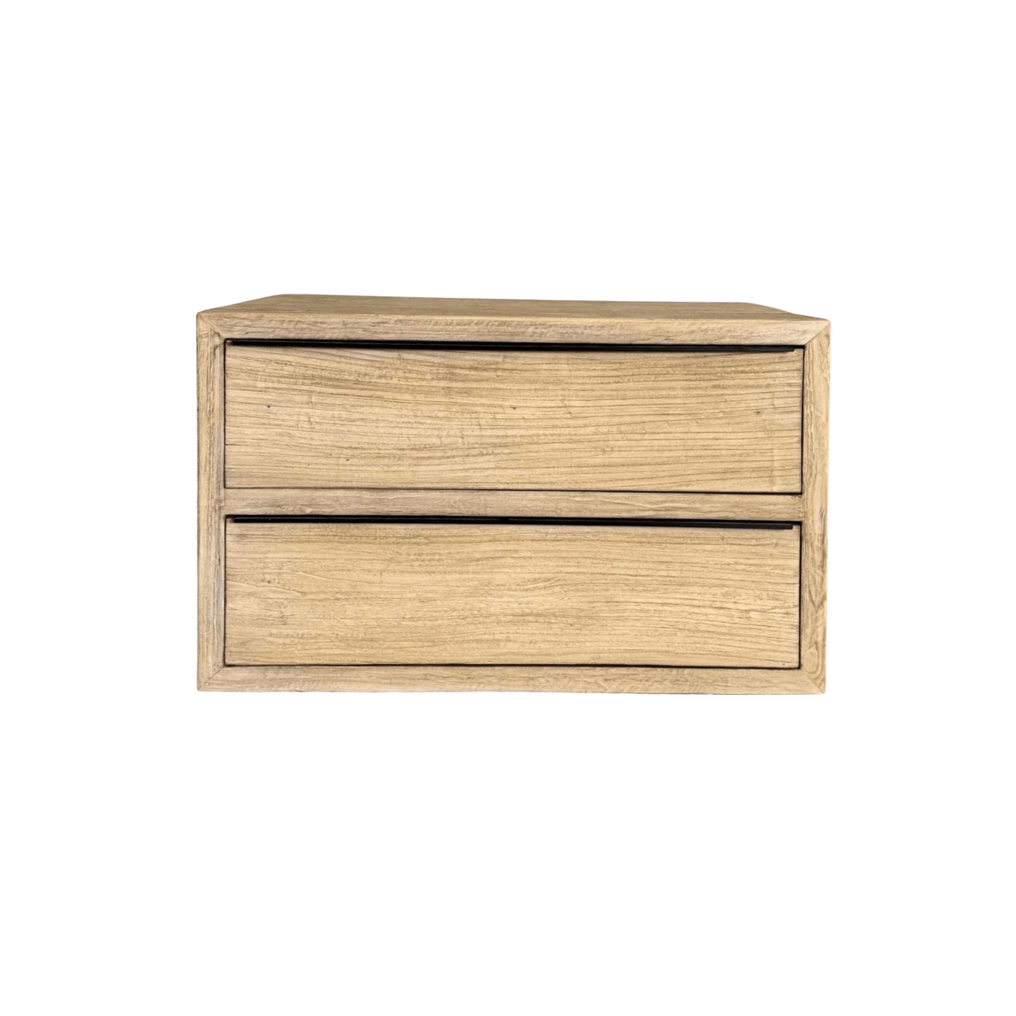 Elm Bedside Table L910mm - 2 Drawers Living Furniture Beachwood Designs 