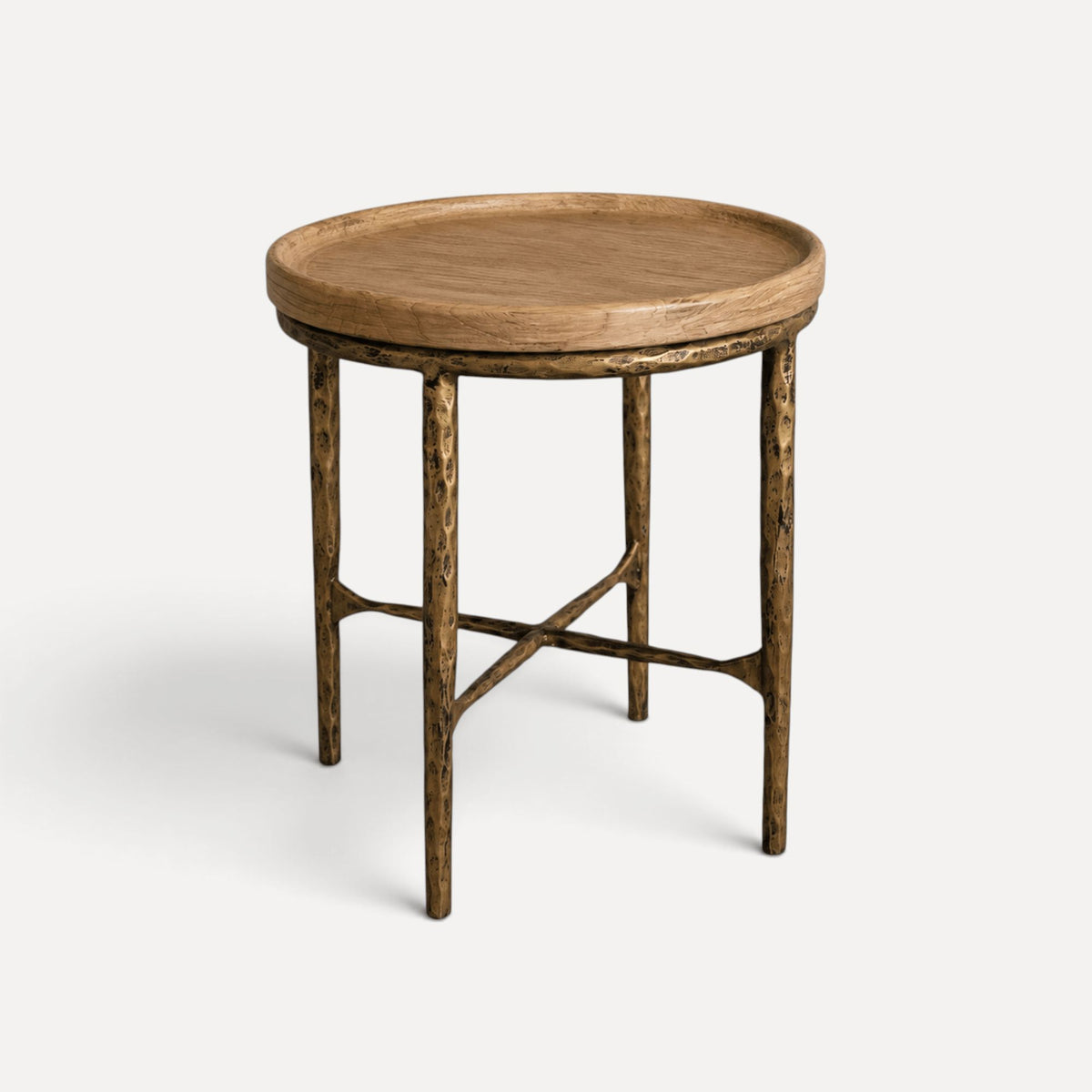 Elm &amp; Brass Side Table Living Furniture Beachwood Designs 