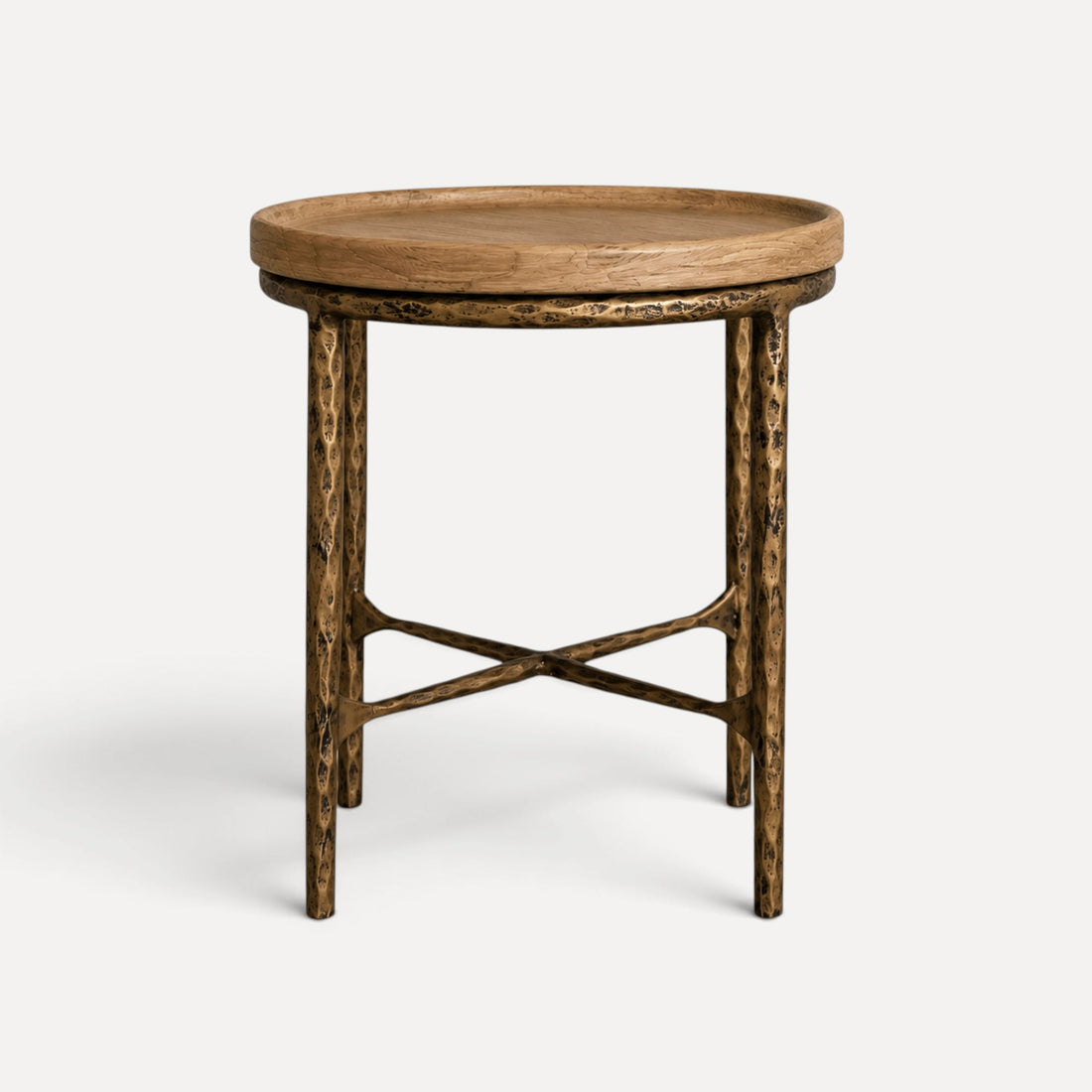 Elm &amp; Brass Side Table Living Furniture Beachwood Designs 