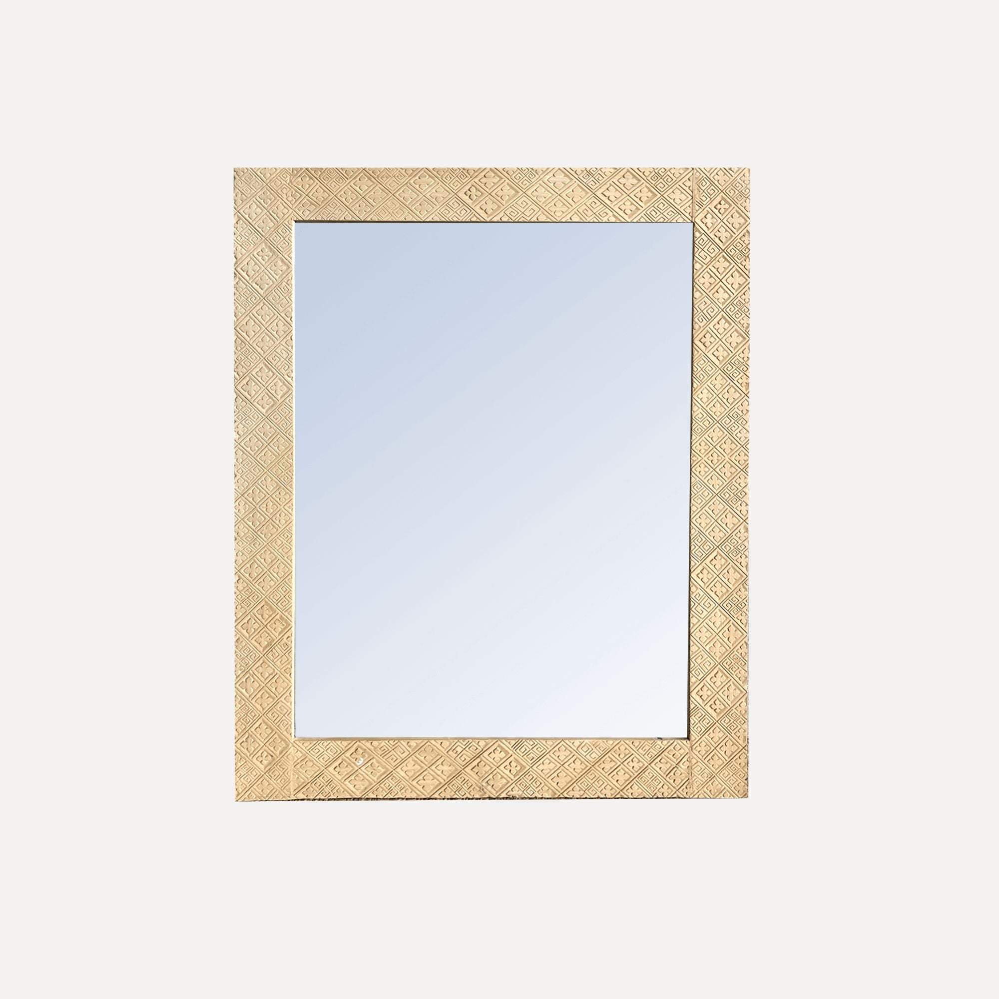 Elm Carved Mirror - 1200H x 950W - Natural Homewares Beachwood Designs